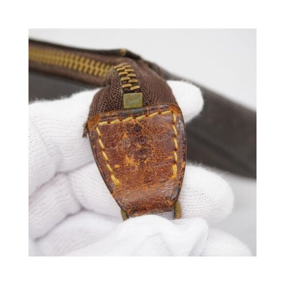 Pre Loved Louis Vuitton Canvas Pochette Accessoire Handbag Women Brown Clutch - Picture 5 of 8